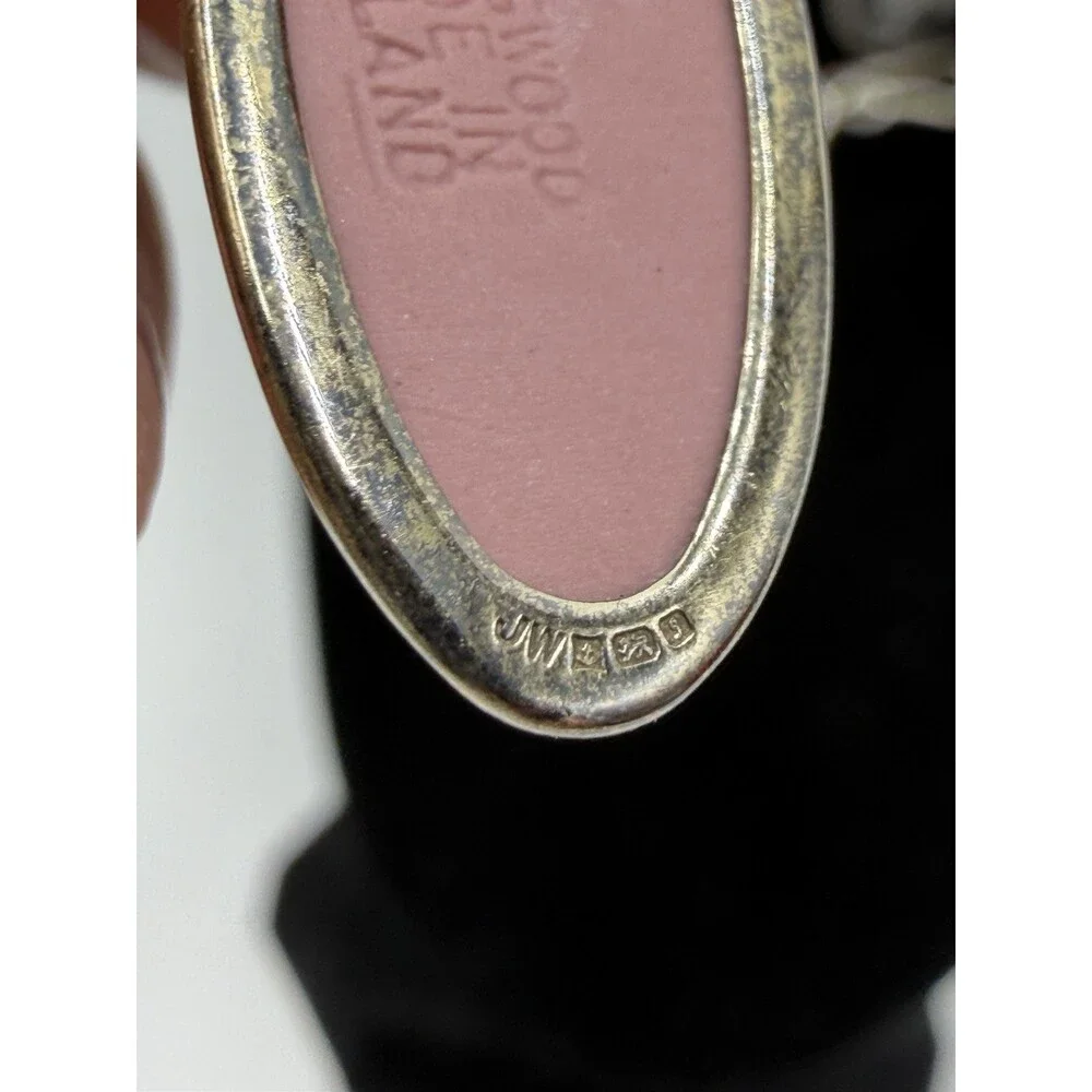 Wedgwood Jasperware Black & Pink Ring Necklace Jewelry Set 2 PCs - Picture 9 of 15